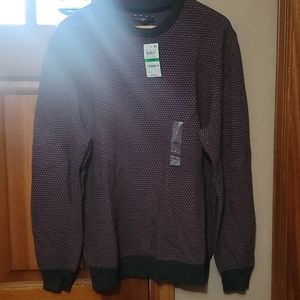NWT Two-Tone Woven Pullover Sweater